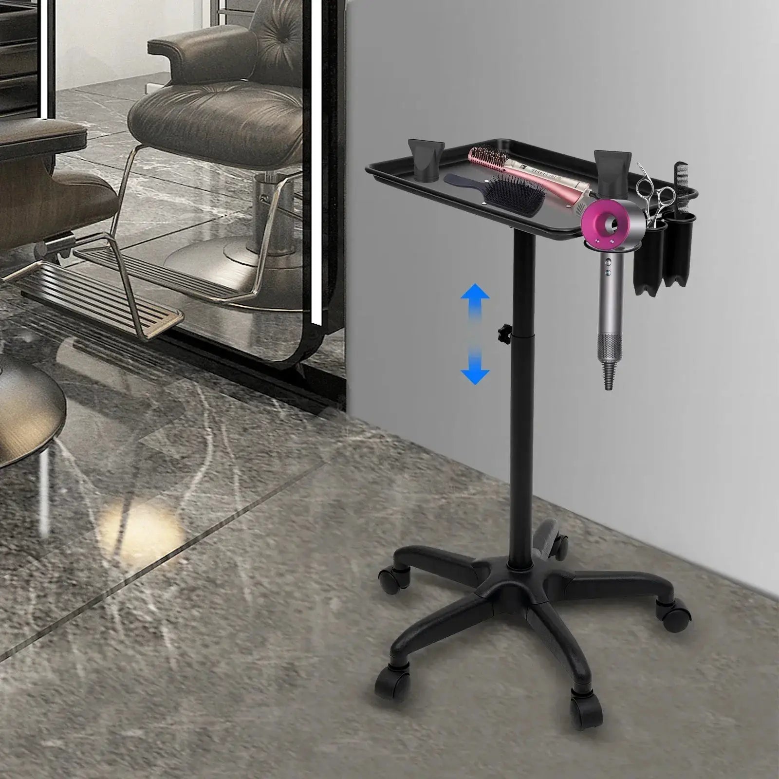 Professional Aluminum Salon Rolling Cart Mobile Trolley