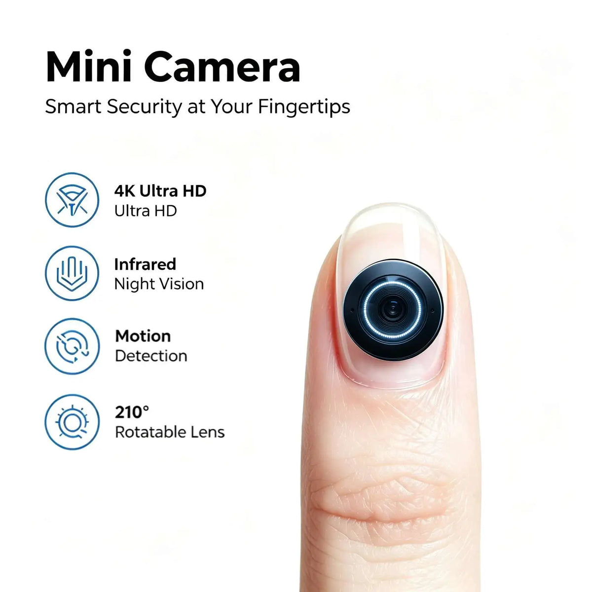 Mini WiFi HD Small Nanny Cam with Infrared Night B14 Camera,4K — product view 1