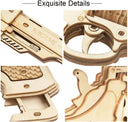 DIY Wooden Rubber Band Gun Puzzle Set