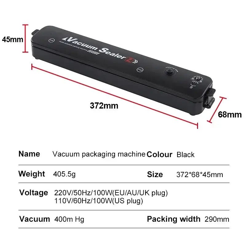 Electric Vacuum Sealer Machine For Fresh Food Storage - OurLum.com