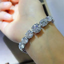 Elegant White Moissanite Tennis Bracelet