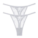 Mesh Elegance Thong Panties Stylish Intimates Set for Women