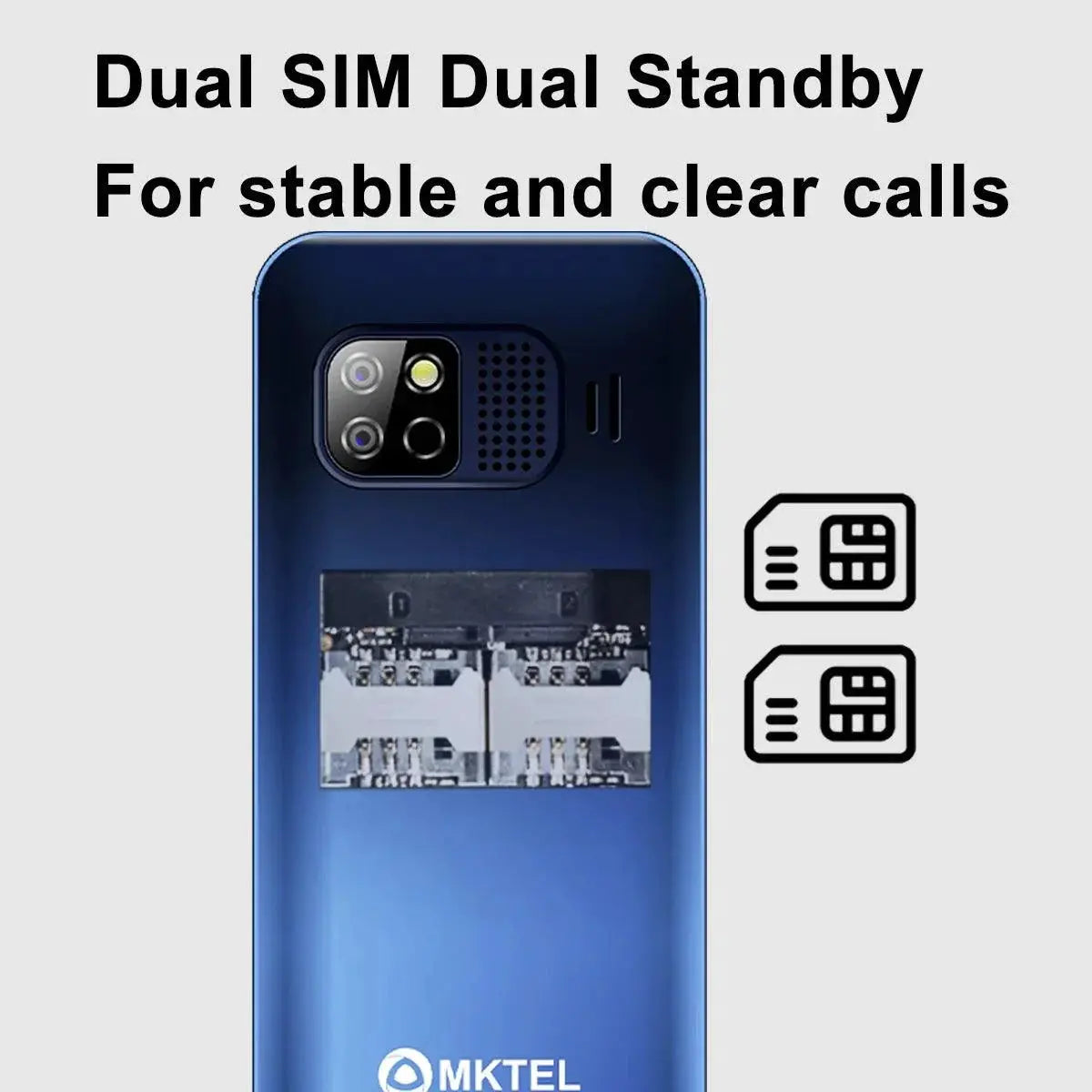 MKTEL OYE 3 Dual SIM Feature Phone 1.77 Inch Display 1800mAh