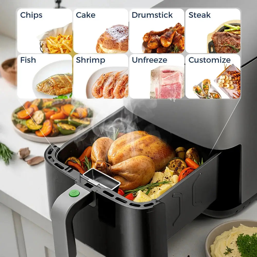 Air Fryer Stainless steel. 5L Air Fryer Elite - OurLum.com