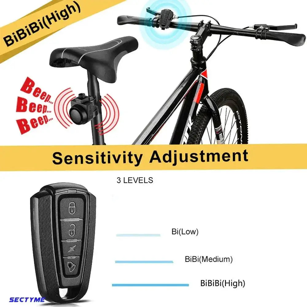 Sectyme Bike Alarm System Wireless Waterproof Security