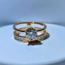 Carat Gold Plated Moissanite Ring