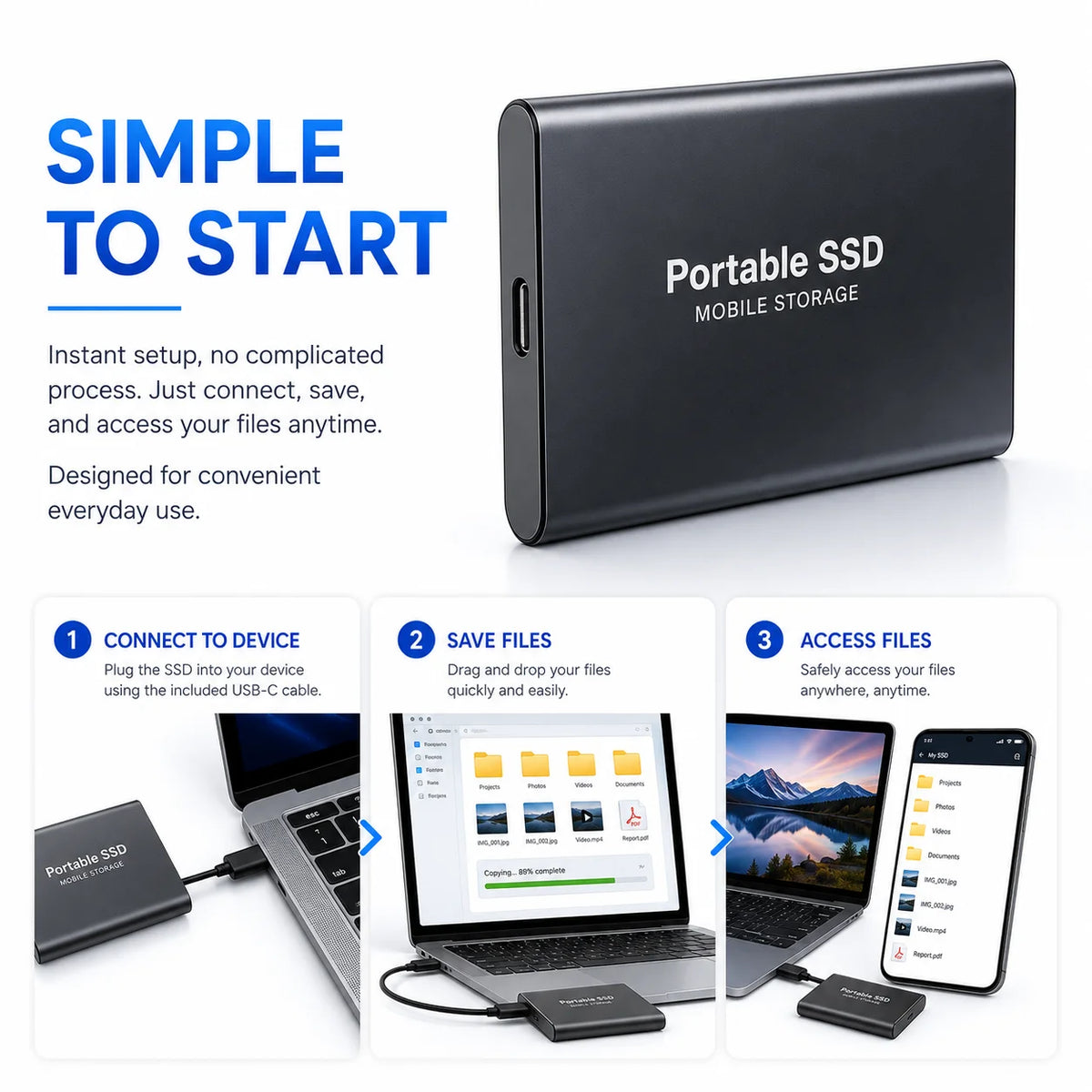 USB Laptop Solid State Storage