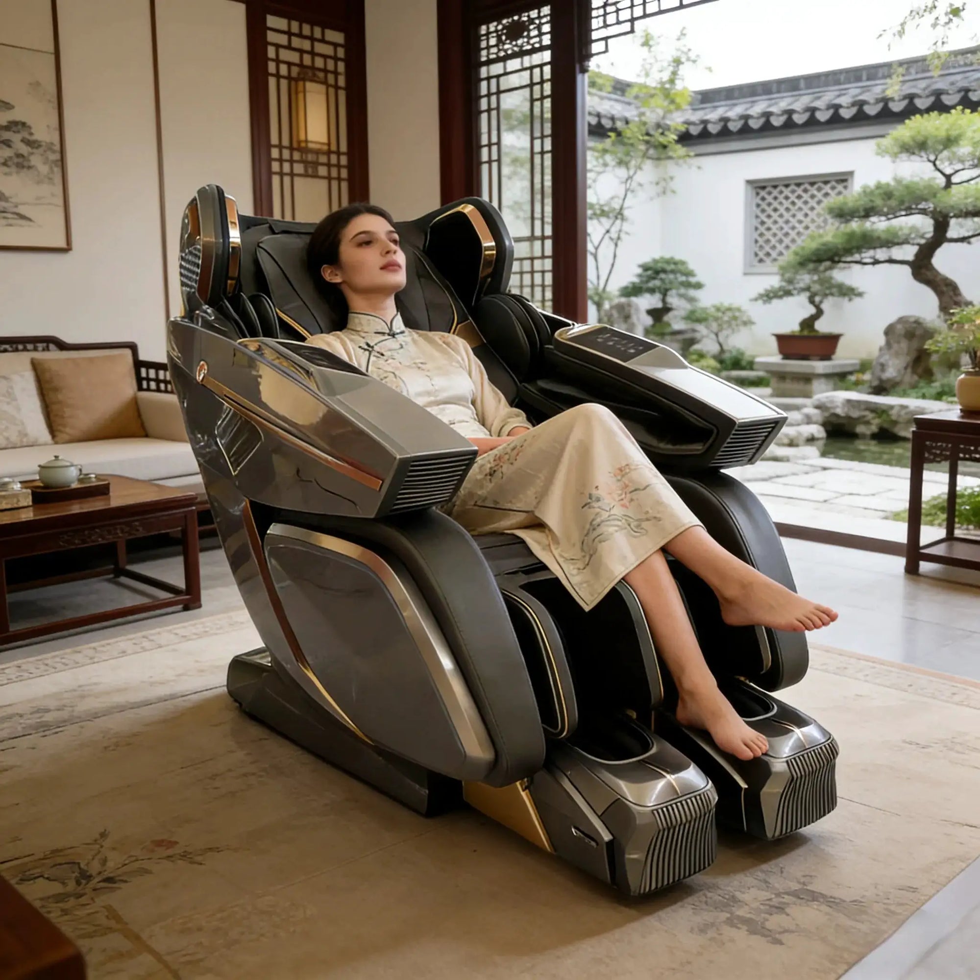 Coolfull New Design Zero Gravity Full Body Heating PU Leather Airbag Foot Neck Back Shiatsu Roller Home Office Recliner Massage