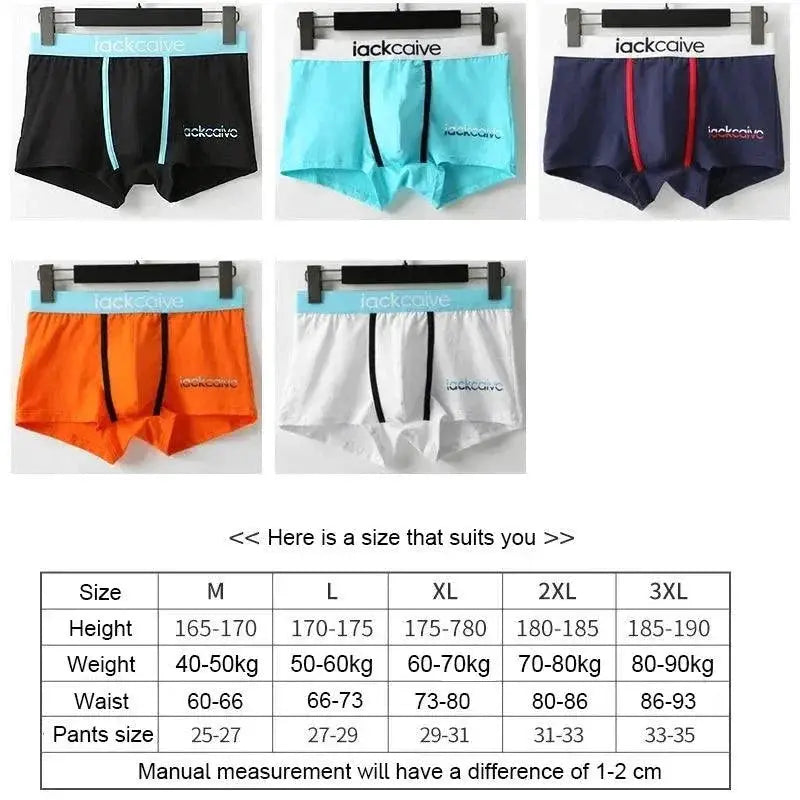Men's Breathable Cotton Boxer Shorts Set For Sports L-3XL
