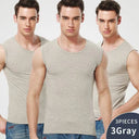 1/3 Piece Men's Wide-shouldered Cotton Vest Slim Top