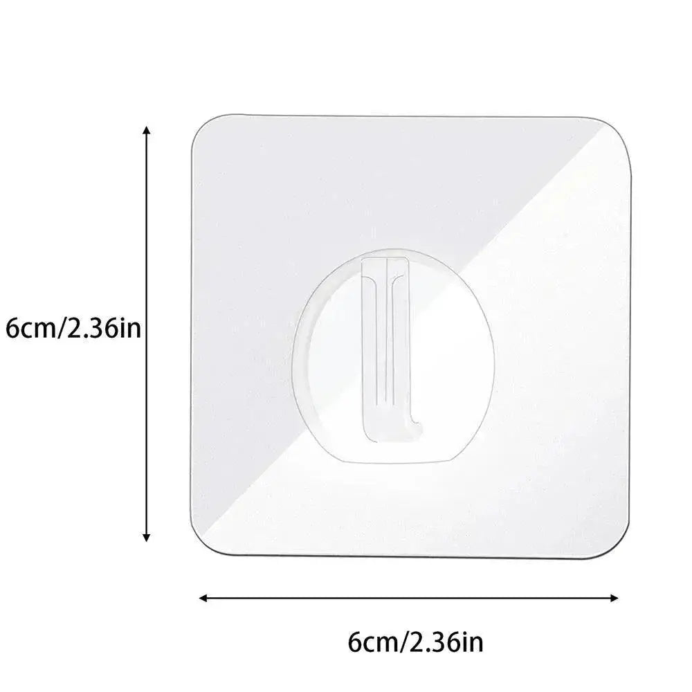 Transparent Wall Hooks Effortless Space Organization Set