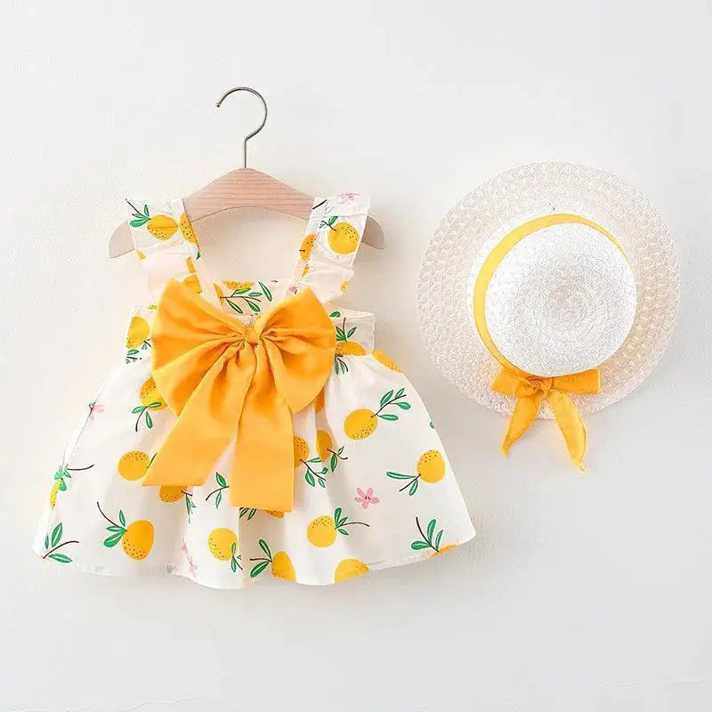 Fruity Summer Dress for Kids with Cute Fruit Print