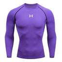 Men Running Compression T-Shirt Long Sleeves Athletic Tops