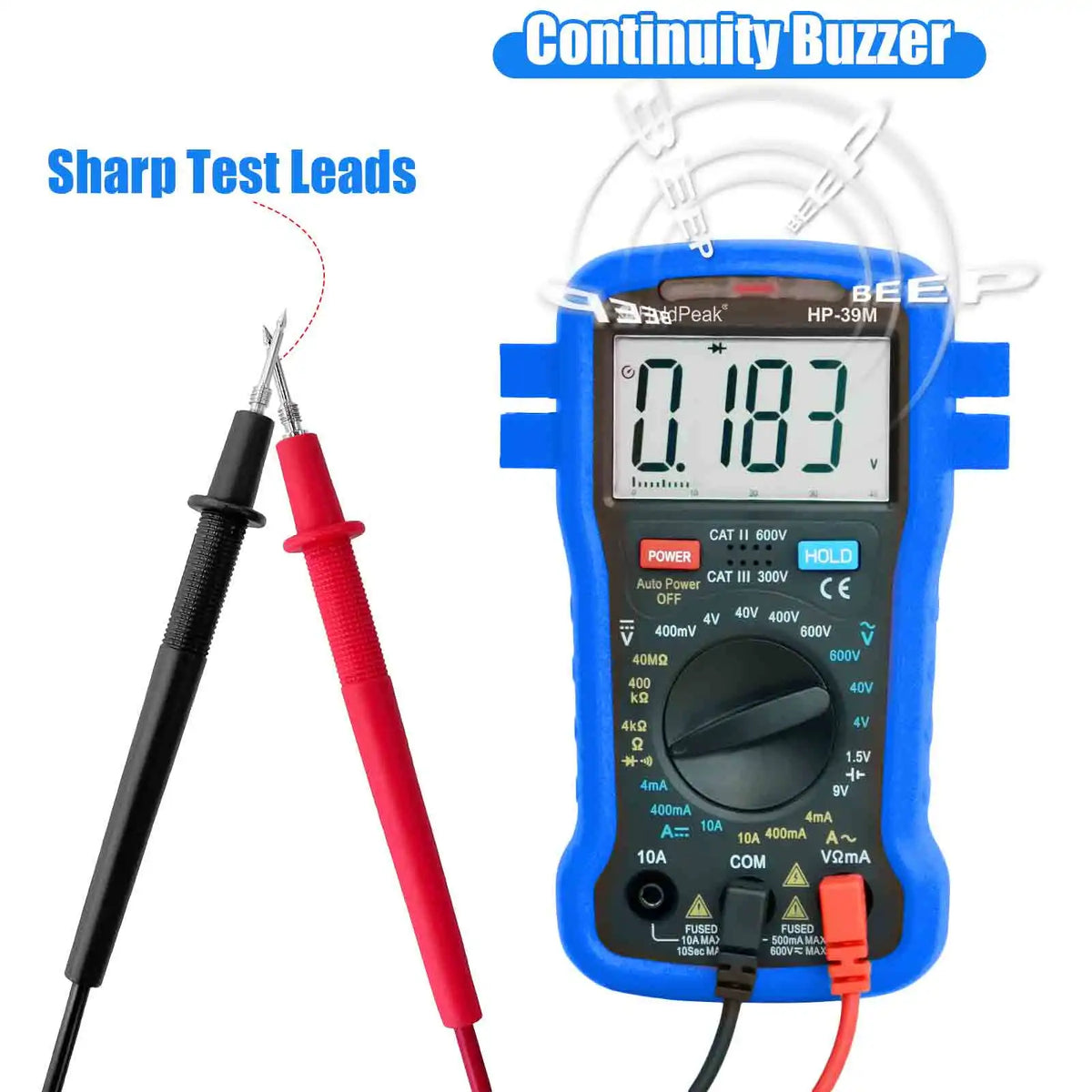 True RMS Digital Multimeter Counts Auto Range Voltage Tester AC — product view 2