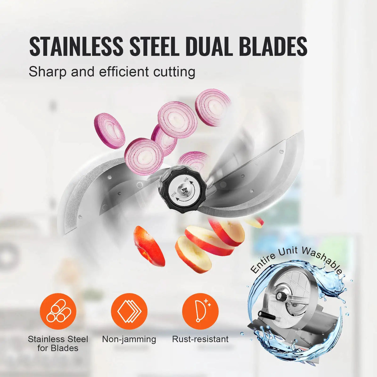 SucceBuy Manual Vegetable Fruit Slicer Thickness Adjustable — product view 3