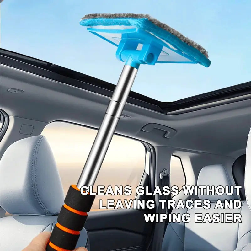 SEAMETAL Car Front Windshield Defogging Brush Telescopic Long Handle Car Household Glass Clean Brushes Dust Remover Tool