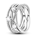Sterling Silver Ring Sparking Zirconium