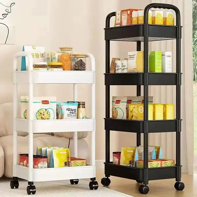 Household Multi Layer Small Cart Storage Rack With Wheels - OurLum.com
