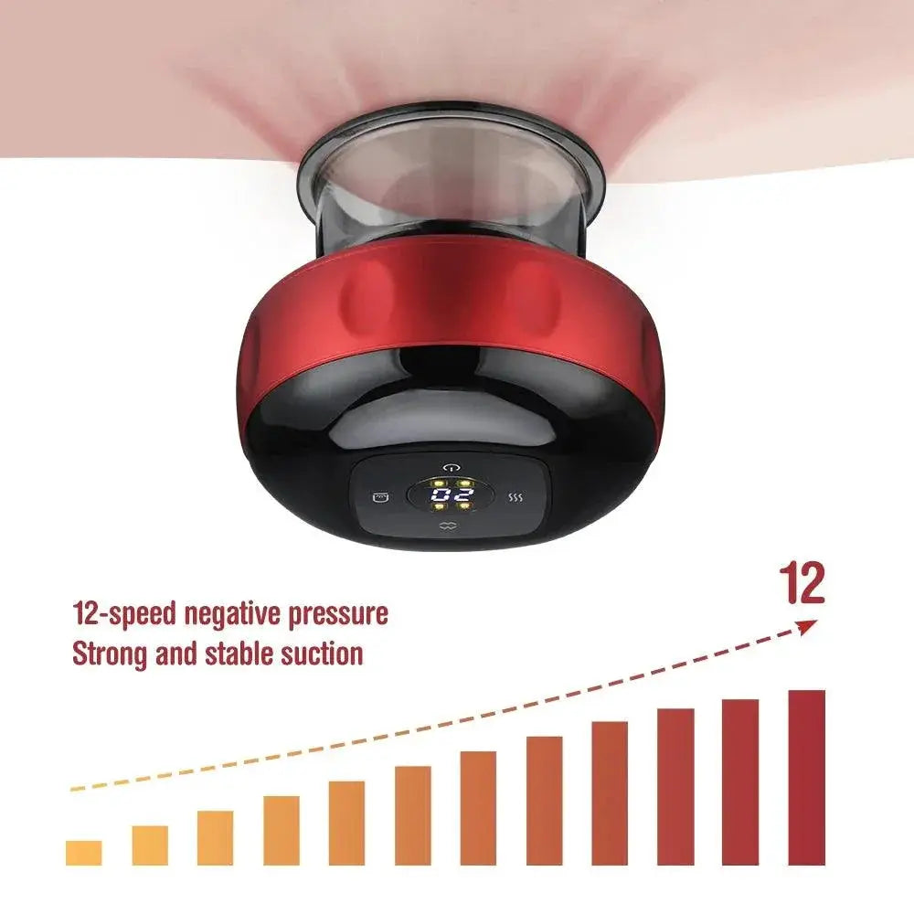 Electric Vacuum Cupping Massager For Body Slimming 12 Levels