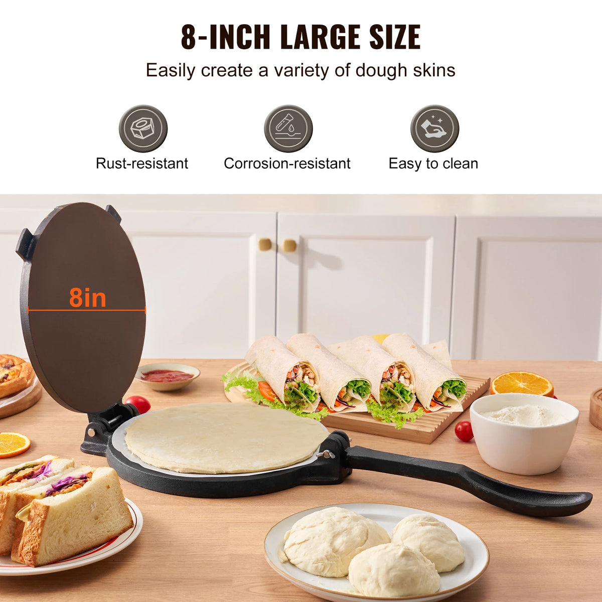 SucceBuy Tortilla PressCast Iron Heavy Duty Tortilladora Press — product view 2