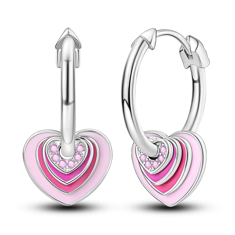 Mula Sterling Silver Heart-shaped Earring