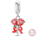 Red Series Charm Beads Sterling