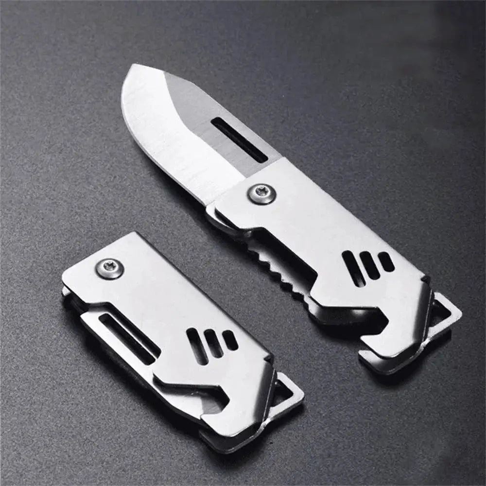 Key Chain Pendant Compact Bottle Opener Pocket Knife Outdoor Folding Knife For Camping Fishing Keyring