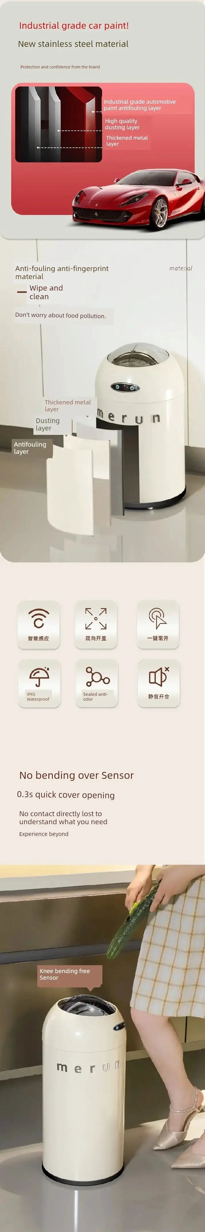 Merun Touchless Trash Can for Kitchen — product view 15