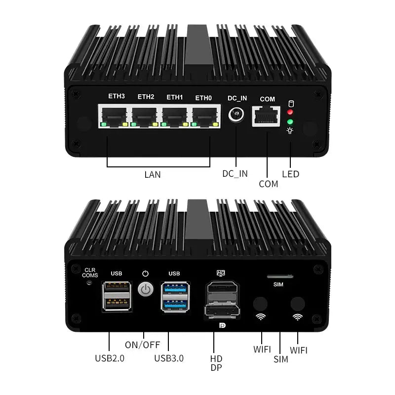 Intel N150 Firewall Upgraded Version Intel Celeron N5105 J6412 7305 Fanless Mini PC 4x2.5G Solid Mini Computer pfSense OPNsense