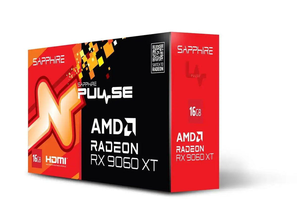 SAPPHIRE PULSE Radeon RX 9060 XT Graphics Card 11350-03-20G
