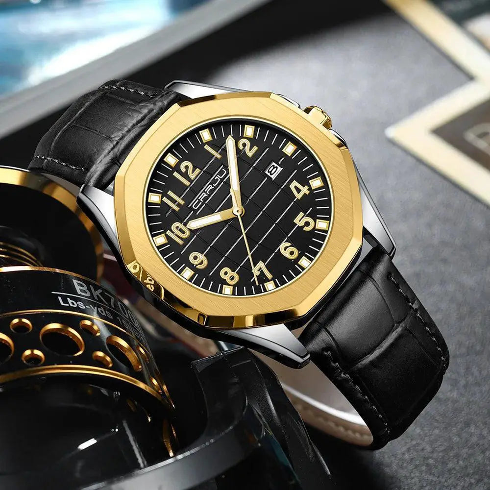 Mens Stylish Waterproof Calendar Watch Fashion Essential