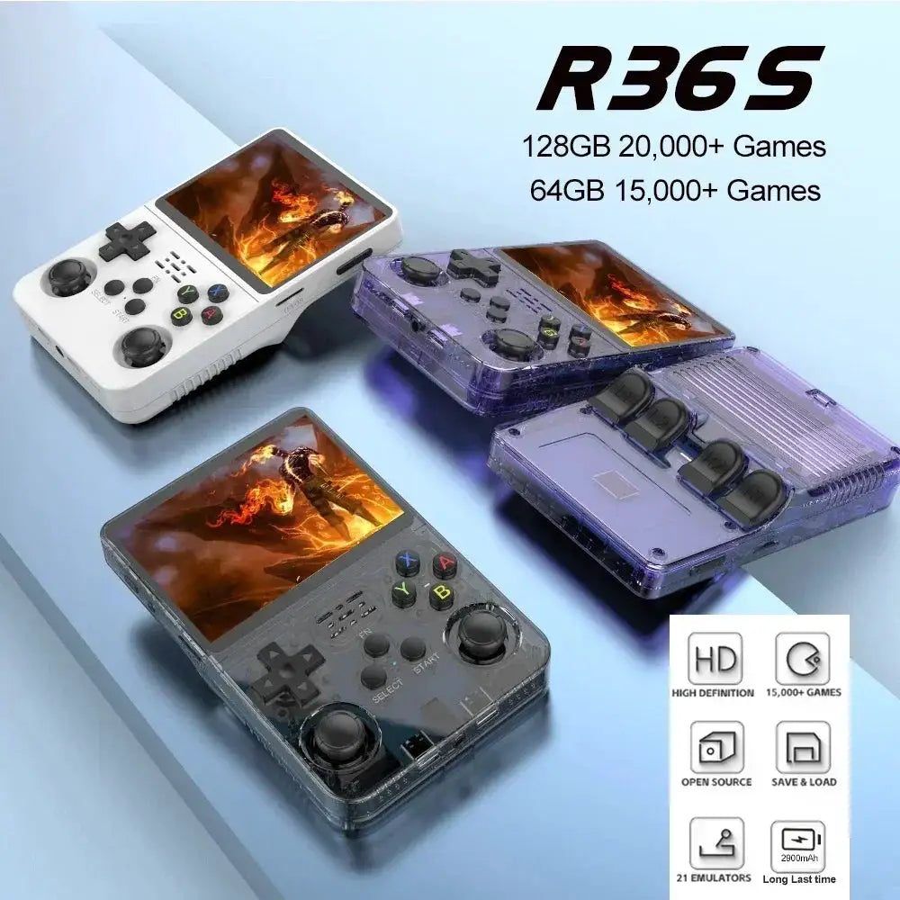 R36S Retro Handheld Game Console 3.5 Inch Portable Player