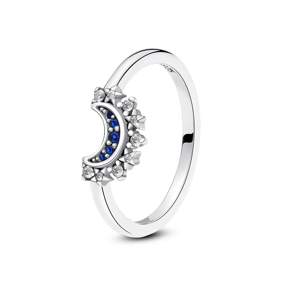 Sterling Silver Ring Sun Moon