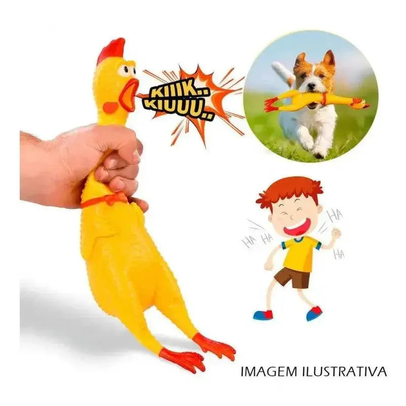 Rubber Chicken Rooster Sound Toy For Dogs And Kids