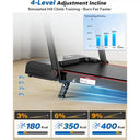 Foldable Incline Walking Pad Treadmill 3HP 300LBS Small Spaces