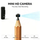 Mini Body Camera HD Video Recorder, Rotatable Lens 4K Motion