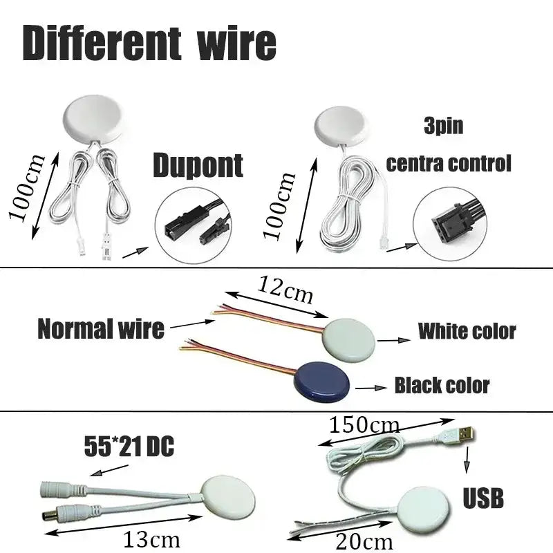 12V LED Dimmable Touch Sensor Switch Penetrating Wood Panel Smart Home Customized Dimmer for Lighting Control