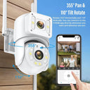 8MP Dual Lens Outdoor Security Camera With Night Vision