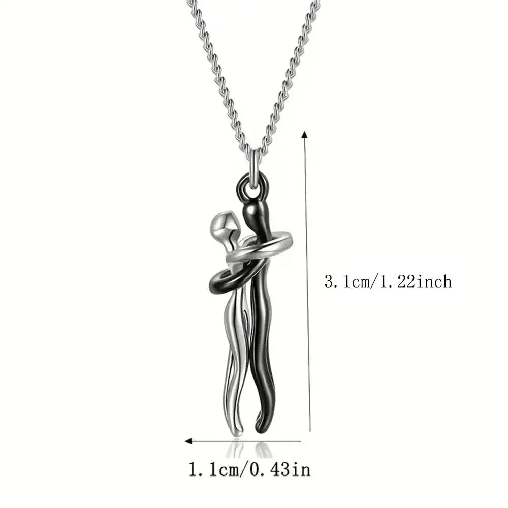 Couples Hug Necklace for Unity and Love — product view 8