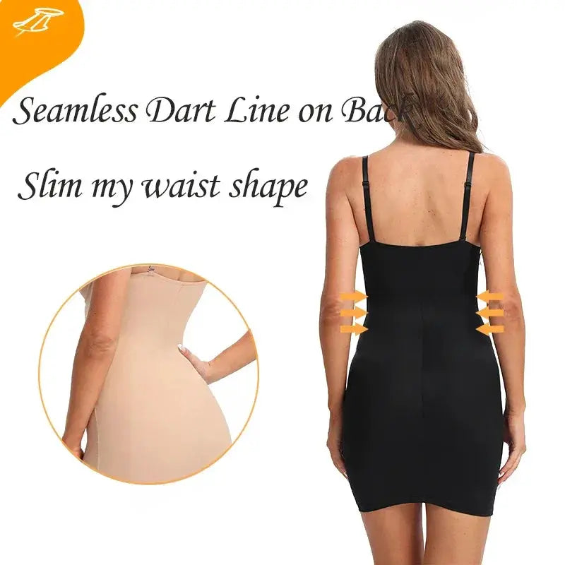 Nude Slimming Underwire Shapewear Dress For Women Elegant