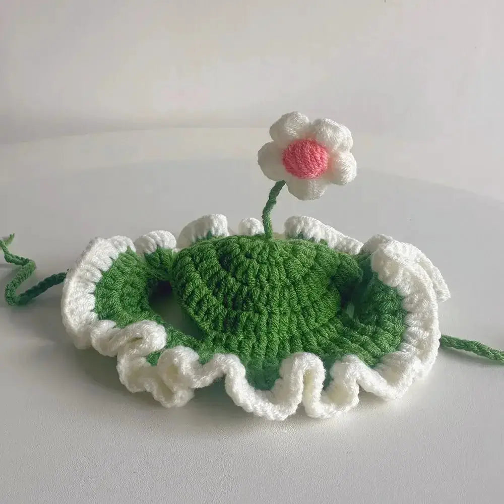 Decoration Cute Flower Cat Hat For Pet Cosplay Photo Props