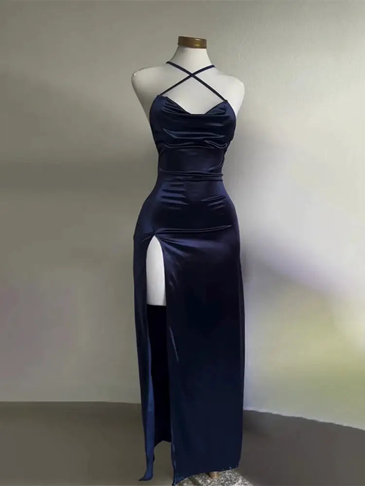 2025 European and American hot new dress summer high-end Y2K sexy suspender spicy girl dress long skirt