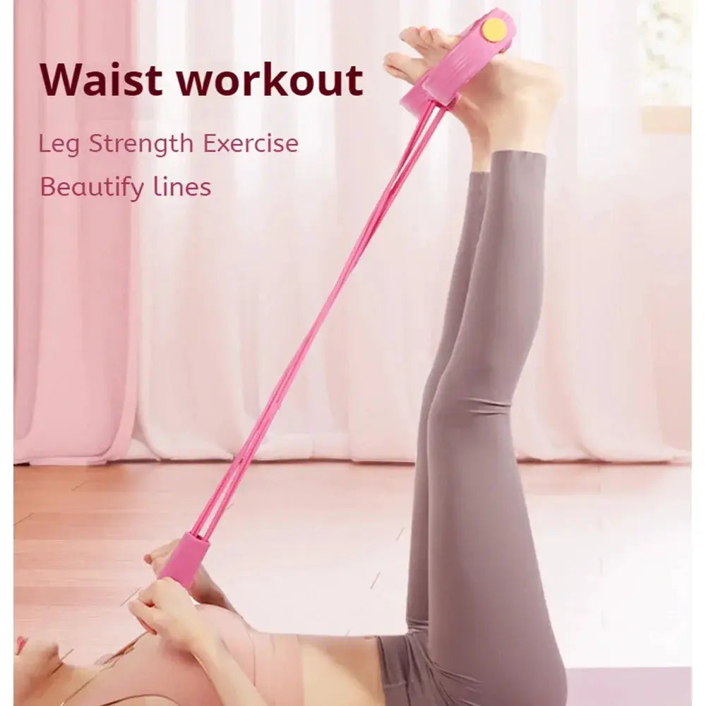 4 Tube Resistance Band Trainer for Women Arm Workouts