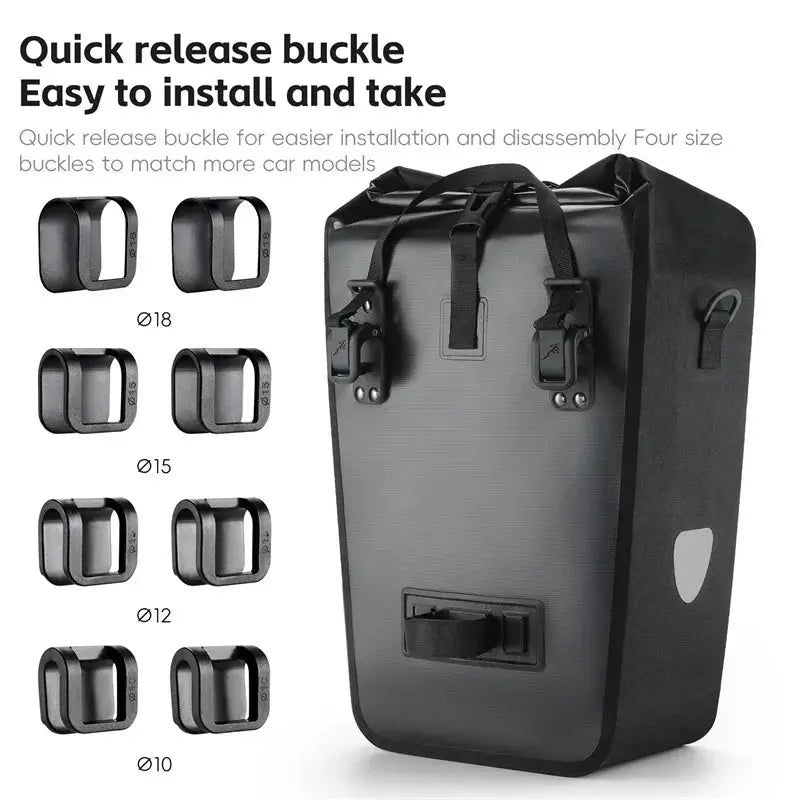 25L Waterproof Cycling Pannier Bag West Biking Backpack