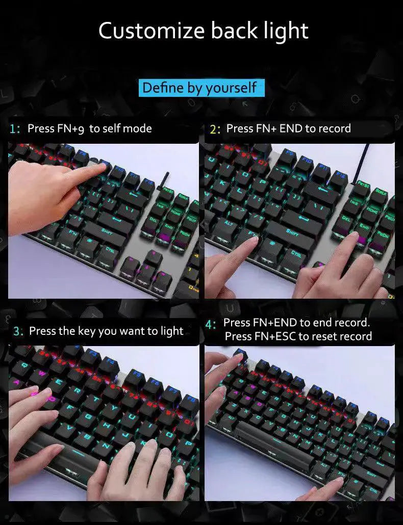 GK410 Mechanical Keyboard With Customizable RGB For Gaming