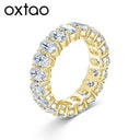 Oval Moissanite Eternity Ring