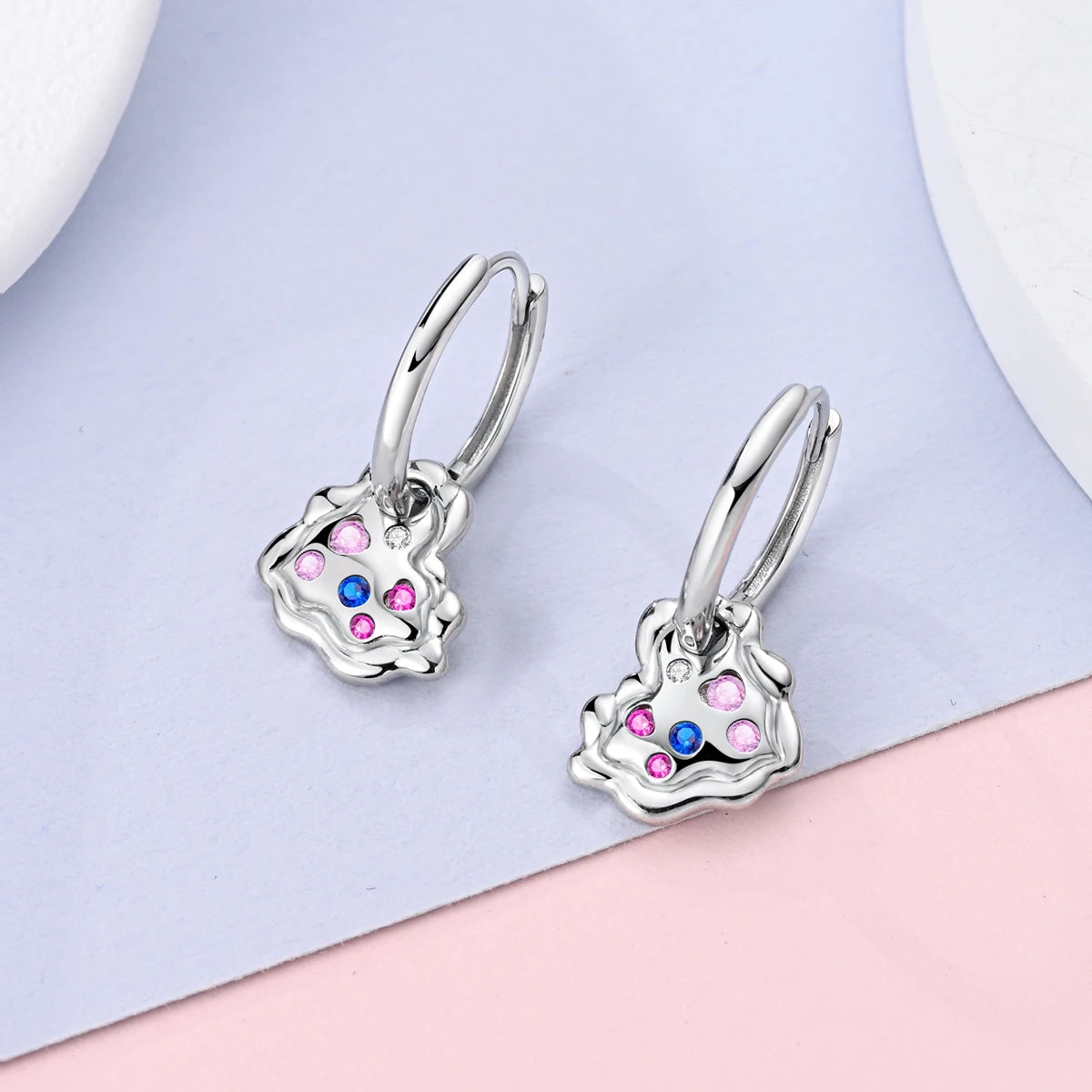 Silver Plated Hoop Earring Pendientes