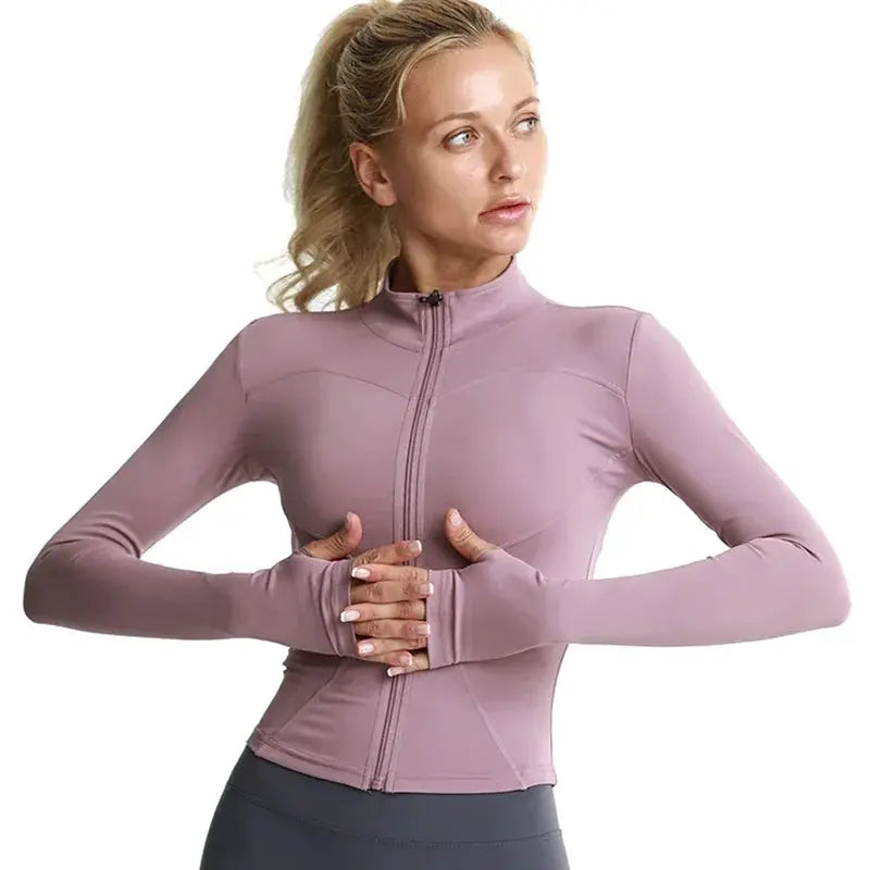 Slim Fit Women's Athletic Jacket With Long Sleeves