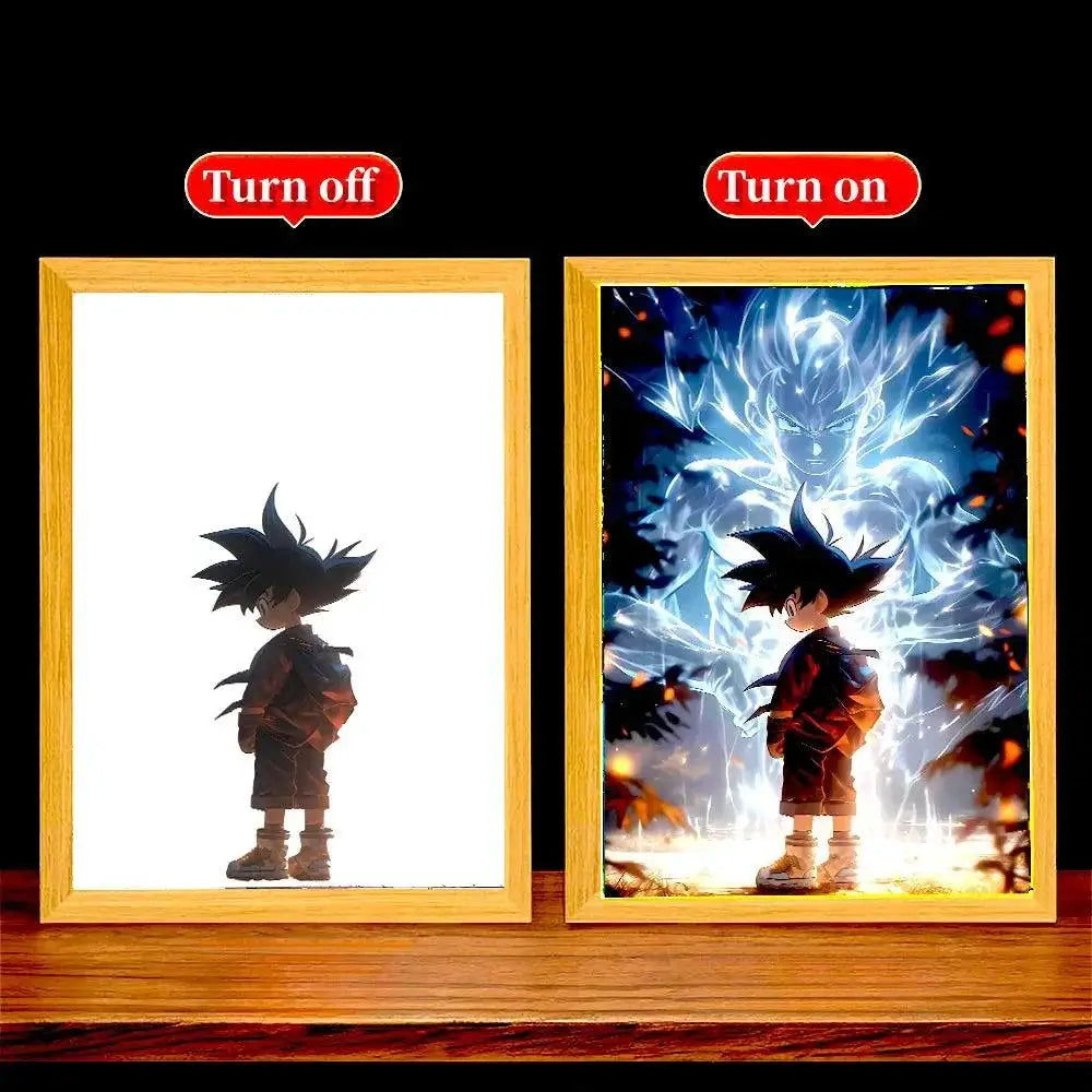 Dragon Ball Z Goku Vegeta LED Photo Frame Unique Decor