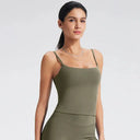 NCLAGEN - Built-In Bra Tank Top Yoga Vest Women